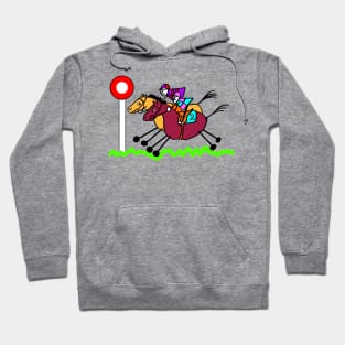 Horseracing Cartoon Hoodie